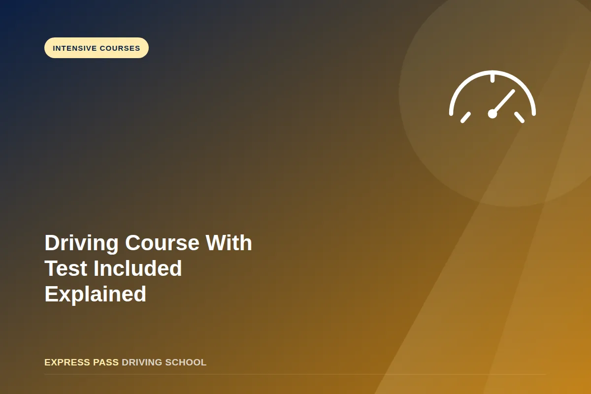 Driving Course With Test Included Explained
