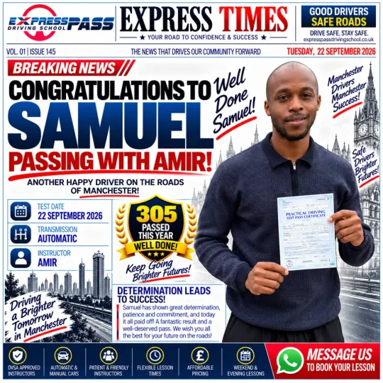 🎉 License unlocked on attempt #1! Fantastic job with Express Pass. Wishing you safe, confident jou…