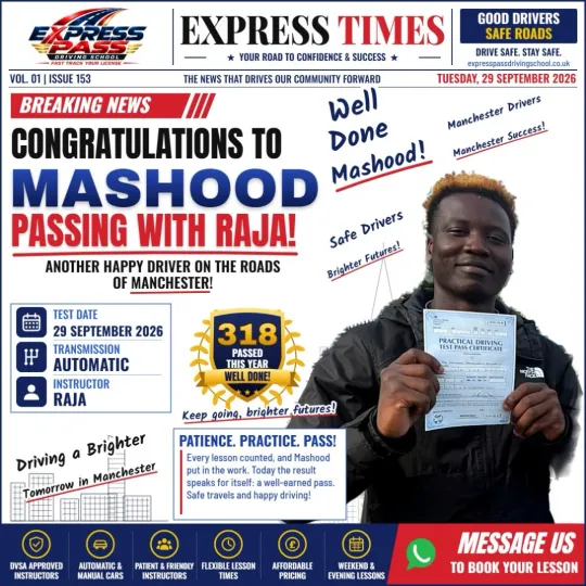 🚘 A new chapter begins on the road! Congratulations on your pass. Wishing you all the best and saf…
